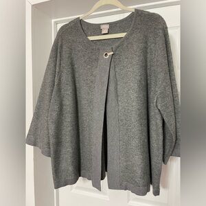 EUC Chico’s Short Jacket Gray Chico’s Size 4